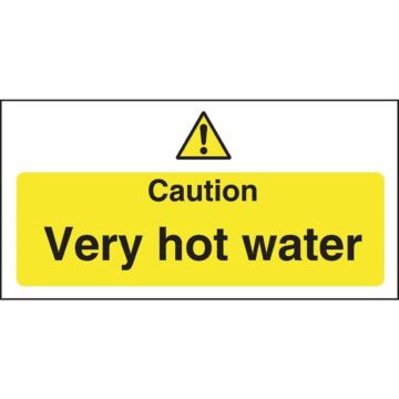 Vogue 'Caution - Very hot water' waarschuwingsbord
