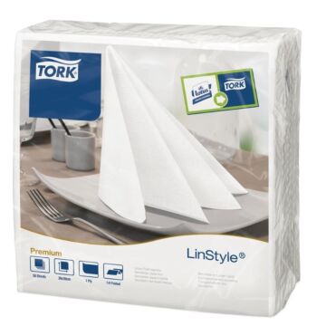 Tork Linstyle dinerservetten 1/4 vouw wit 40cm (600 stuks)