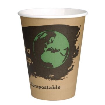 Fiesta Green composteerbare koffiebekers enkelwandig bruin 23cl (1000 stuks)