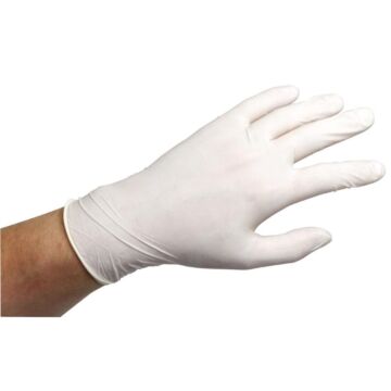 Latex handschoenen wit gepoederd XL