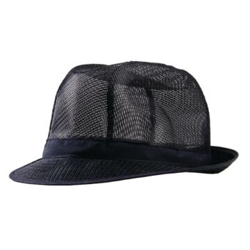 Trilby hoed met haarnetje blauw L, 58cm