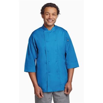 Chef Works unisex koksbuis blauw S, Borstomvang: 92-97cm