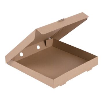 Fiesta Green composteerbare kartonnen pizzadoos 30cm, 4,6cm(h) x 31,1cm(b) x 31,1cm (plat)