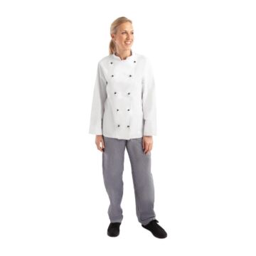 Whites Chicago unisex koksbuis lange mouw wit M, Borstomvang: 102-107cm