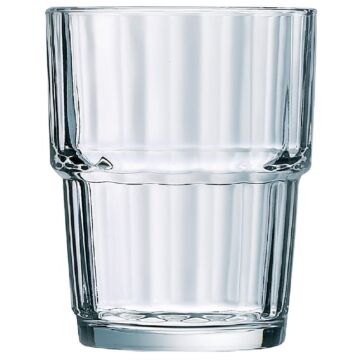 Arcoroc Norvege stapelbare glazen 20cl, 8,8(h) x 7,2(Ø)cm