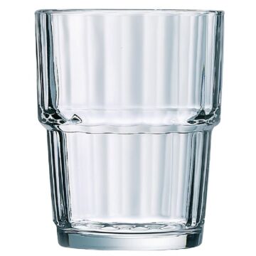 Arcoroc Norvege stapelbare glazen 25cl, 9,4(h) x 7,7(Ø)cm