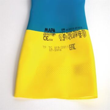 MAPA Alto 405 waterdichte heavy-duty werkhandschoenen blauw en geel - L