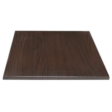 Bolero vierkant tafelblad donkerbruin 60cm, 3(h) x 60(b) x 60(d)cm