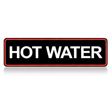 Sticker Hot water