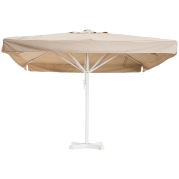 Horeca parasol, zonder volant, vierkant, beige, 4,5 meter