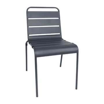 Bolero stalen stoel grijs, 83(h) x 47(b) x 57(d)cm