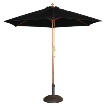 Parasol Bolero, rond, Zwart, 3 meter