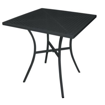 Stalen bistrotafel Bolero, weerbestendig, vierkant, zwart, 71(h)x70(b)x70(d)cm