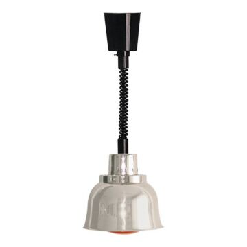 Warmhoudkap chroom instelbaar, incl lamp, 230V / 250W