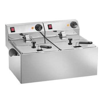 Friteuse titanium 8+8 ltr, H30 x B41 x L56, 2x 230V / 2x 3,3kW