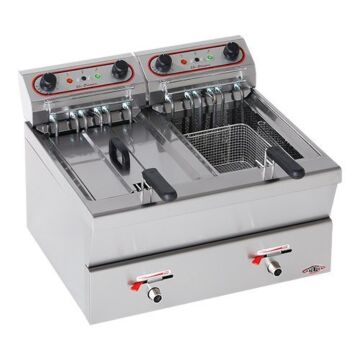 Friteuse 9+9 lit. 0013 STILFER, H32 x B53 x L62, 2x 230V / 2x 3,5kW