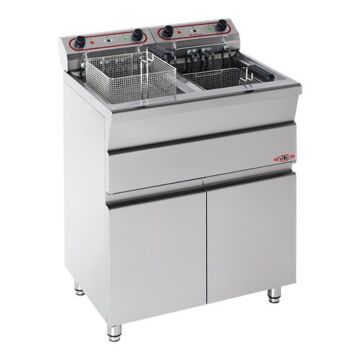 Friteuse 9+9 lt staand STILFER, H85 x B53 x L62, 2x 230V / 2x 3,5kW