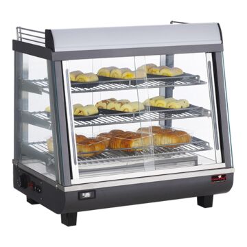 warmhoudvitrine black 96l., H66 x B49 x L68, 230V / 1500W