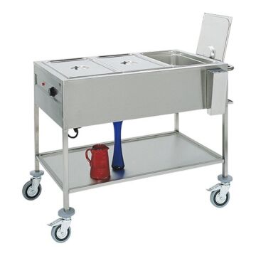 Bain Marie wagen CaterChef, 3xGN1/1-20, H86 x B116 x L67, 230V / 1500W