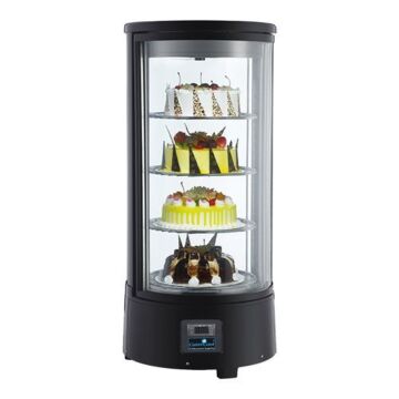 Gebaksvitrine CaterCool 72L, 45 cm Ø, H 98 cm, 230V / 170W