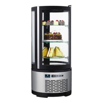 Gebaksvitrine CaterCool 100L,  48 cm Ø, H 103 cm, 230V / 150W