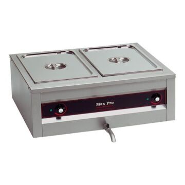 Bain marie Maxpro, GN 2x1/1-20cm, H26,5 x B61 x L71, 230V / 2000W