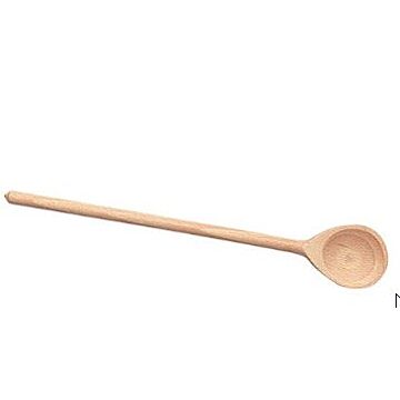 Lepel Hout, Vlak-Rond 35cm, HVS-Select