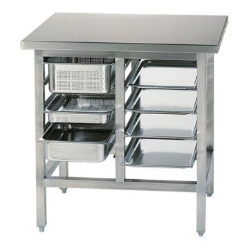 RVS Werktafel Met Gastronorm Onderbouw, 90(B)x70(D)x90(H)cm, HVS-Select