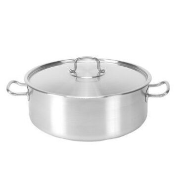 Kookpan Rvs laag 45cm incl. deksel, Pujadas