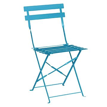 Inklapbare stalen stoelen Bolero, weerbestendig, blauw, 2 stuks