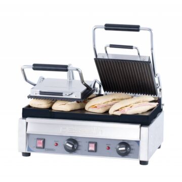 Contactgrill Casselin, dubbel, geribbeld/glad,   49(b)x27(h)x52(d), 230V/2900W