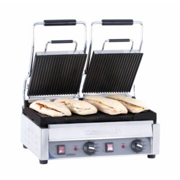 Contactgrill Casselin, dubbel, geribbeld/geribbeld,   49(b)x27(h)x52(d), 230V/2900W