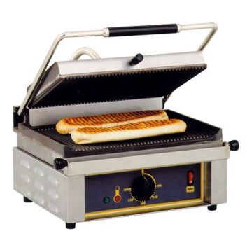 Contact grill Panini enkel, H22 x B39 x L43, 230V / 3kW