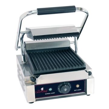 Contactgrill CaterChef solo compact, geribbeld/geribbeld, H21 x D40 x B29, 230V / 1800W