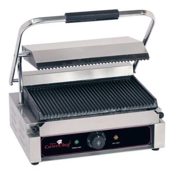 Contactgrill CaterChef solo, geribbeld/geribbeld, H21 x D40 x B41, 230V / 2200W