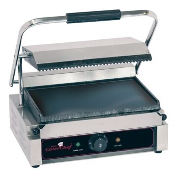 Contactgrill CaterChef solo, glad/geribbeld, H21 x D40 x B41, 230V / 2200W