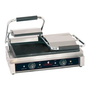 Contactgrill CaterChef duetto compact, geribbeld/glad, H21 x D40 x B57, 230V / 3600W