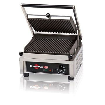 Contactgrill Matt-Krampouz, enkel, geribbeld/geribbeld, 32,6(B)x37,9(D)x22,0(H), 230V/1880 W