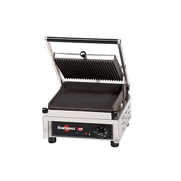 Contactgrill Matt-Krampouz, enkel, geribbeld/glad, 32,6(B)x37,9(D)x22,0(H), 230V/1880 W