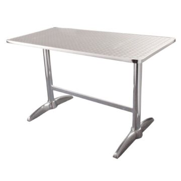 Tafel Bolero, weerbestendig, rechthoekig, RVS Blad, 72(h)x120(b)x60(d)cm, U432