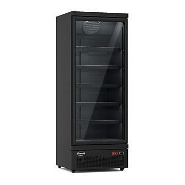 KOELKAST 1 GLASDEUR ZWART JDE-600R BL, Combisteel, 7455.2242