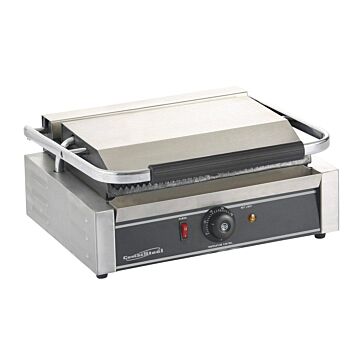 Contactgrill Combisteel, enkel, geribbeld/geribbeld,   44(b)x19(h)x41(d), 230V/2200W