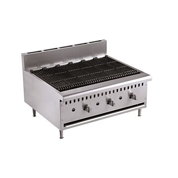 Grillplaat Combisteel, gas, vetopvang, PO, tafelmodel, 92(b)x59(h)x80(d), 27kW