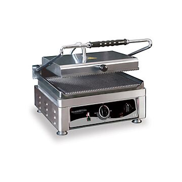 Contactgrill Combisteel, enkel, geribbeld/geribbeld,   41(b)x30(h)x50(d), 230V/2500W