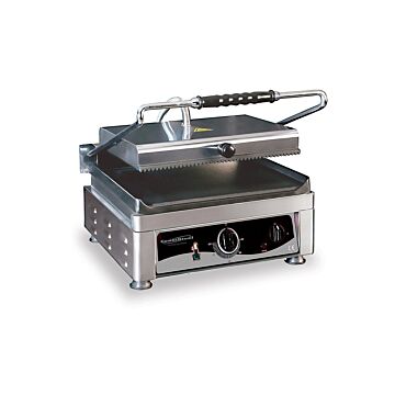 Contactgrill Combisteel, enkel, geribbeld/glad,   41(b)x30(h)x50(d), 230V/2500W