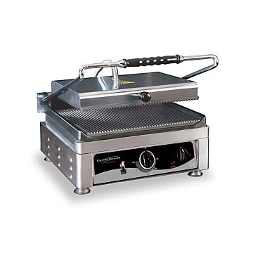 Contactgrill Combisteel, enkel, geribbeld/geribbeld,   51(b)x30(h)x50(d), 230V/3000W