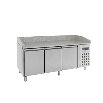 Pizzawerkbank Combisteel, 3 deuren, 203(b)x100(h)x80(d), 230V/340W