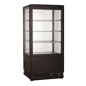 Koelvitrine Combisteel, 68L, Zwart, 43(B)x39(D)x88,5(H)cm, 230V/180W