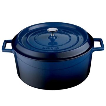 LAVA GIETIJZEREN BRAADPAN Ø28 BLAUW, Combisteel, 7013.2905