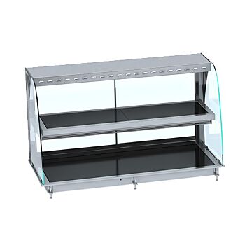 DROP-IN WARMVITRINE KERAMISCH GEBOGEN - ZWART 4/1, Combisteel, 7495.0395